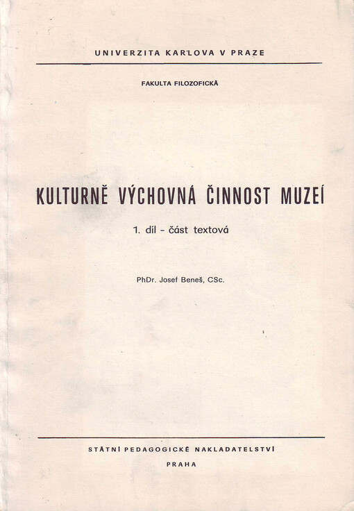 Kulturně výchovná činnost muzeí