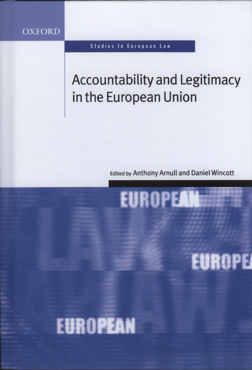 Accountability and legitimacy in the European Union