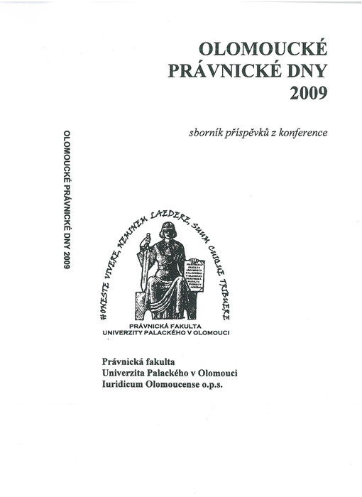 Olomoucké právnické dny 2009 : konané 21.-22.5.2009