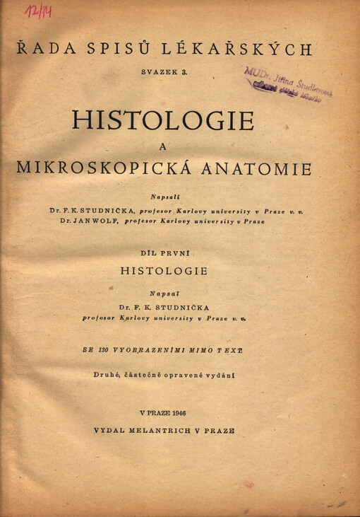 Histologie a mikroskopická anatomie