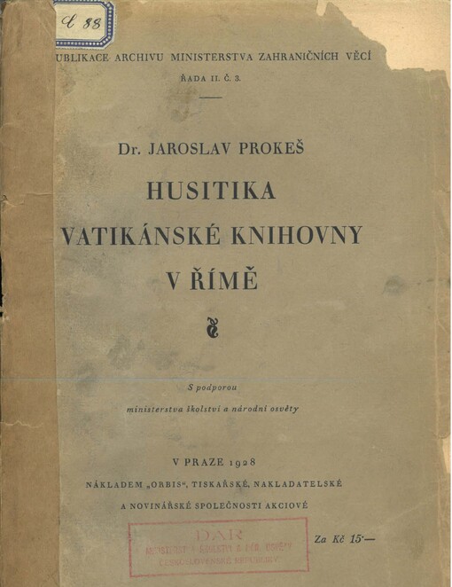 Husitika vatikánské knihovny v Římě