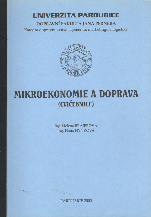 Mikroekonomie a doprava : (cvičebnice)