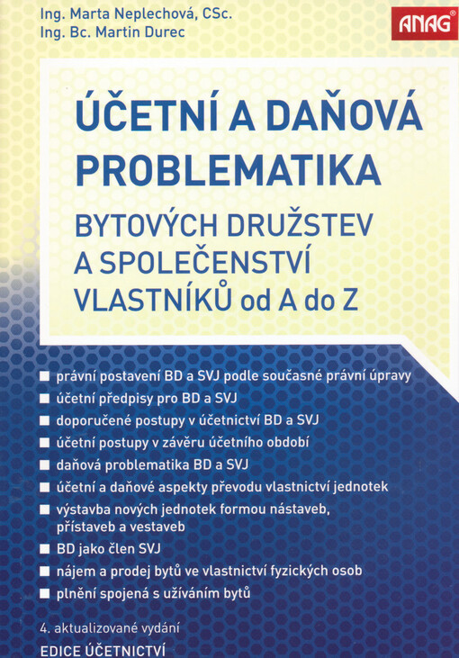 Účetní a daňová problematika bytových družstev a společenství vlastníků jednotek od A do Z