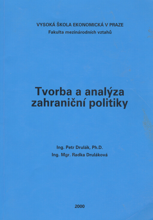 Tvorba a analýza zahraniční politiky