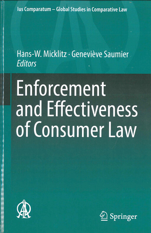 Enforcement and effectiveness of consumer law