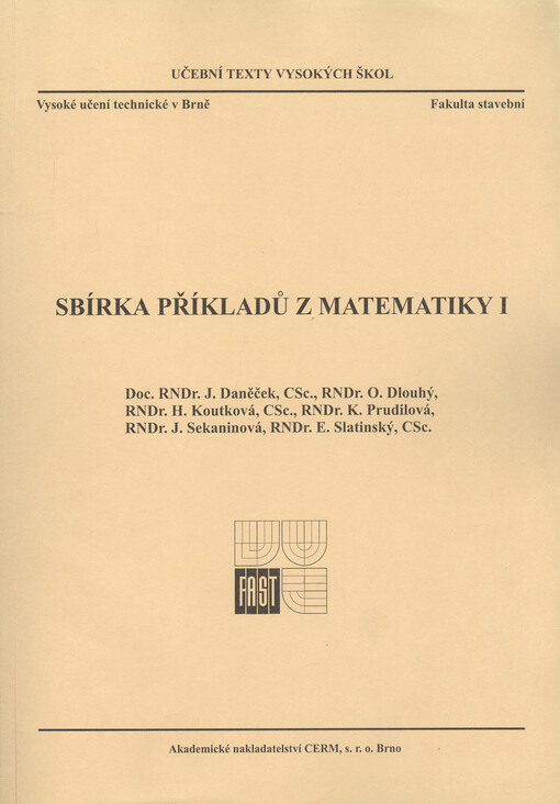Sbírka příkladů z matematiky I