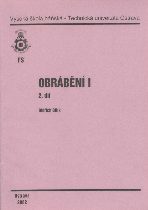 Obrábění I. 2. díl