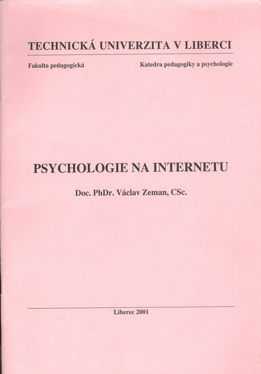 Psychologie na internetu