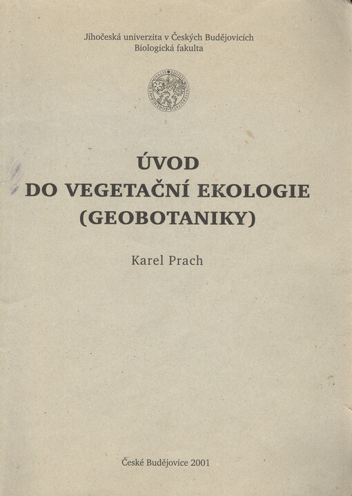 Úvod do vegetační ekologie (geobotaniky)