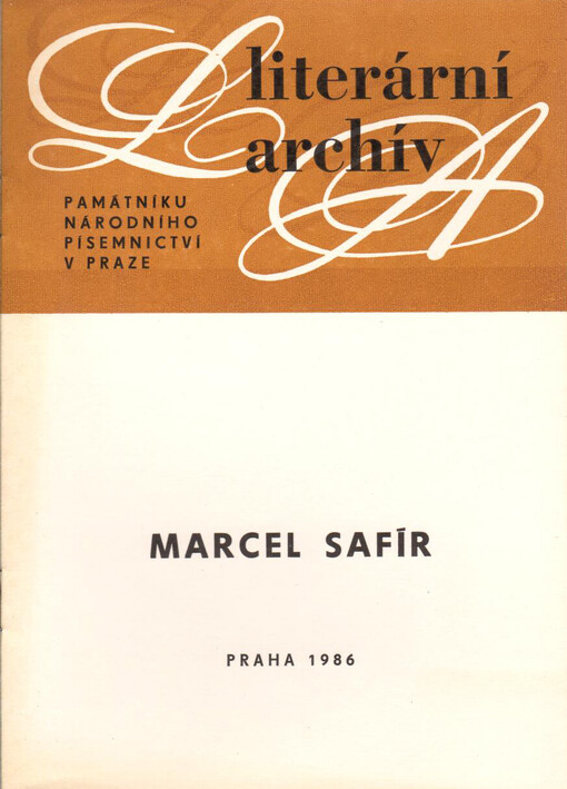 Marcel Safír: (1912-1978) : písemná pozůstalost