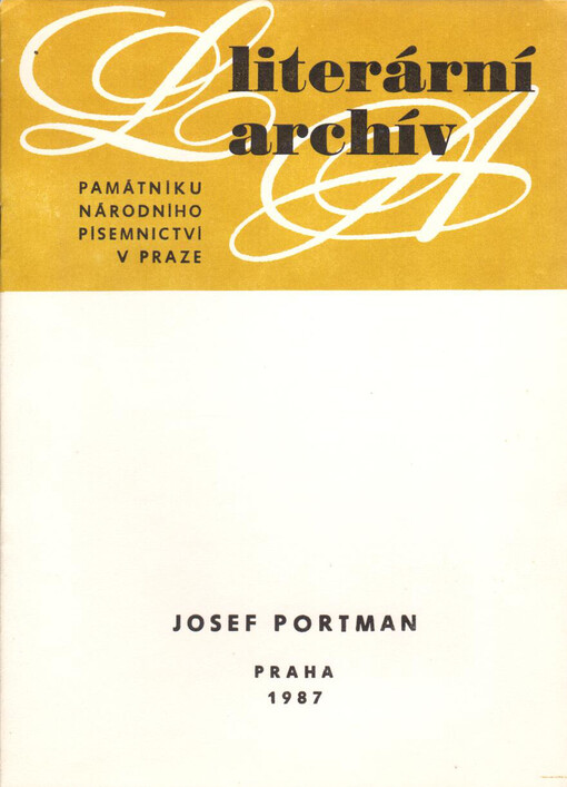 Josef Portman (1893-1968): Písemná pozůstalost