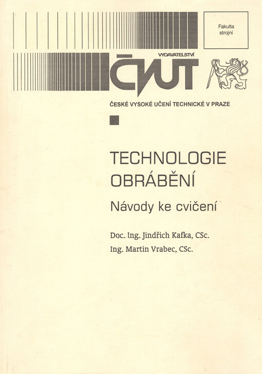 Technologie obrábění : návody ke cvičení