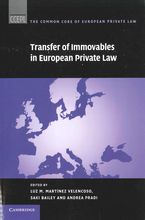 Transfer of immovables in European private law