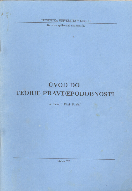 Úvod do teorie pravděpodobnosti