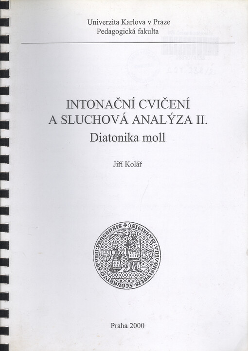 Intonační cvičení a sluchová analýza. II., Diatonika moll