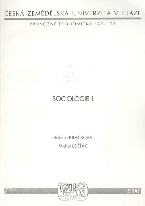 Sociologie I