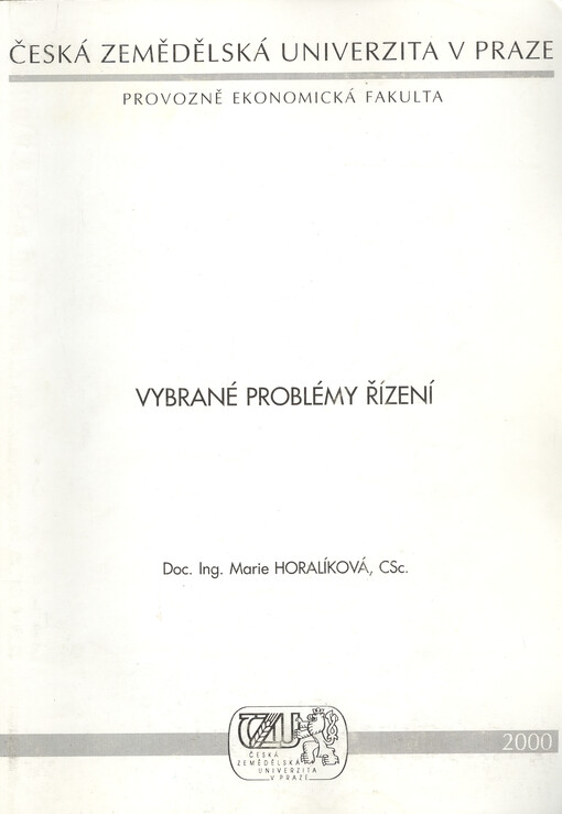 Vybrané problémy řízení