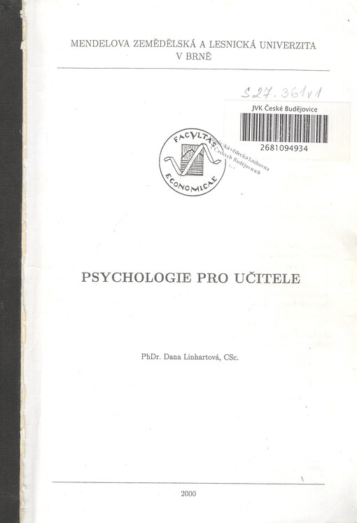 Psychologie pro učitele