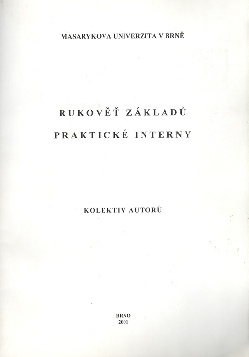 Rukověť základů praktické interny