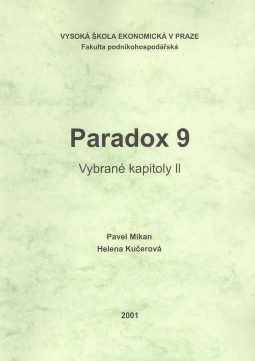 Paradox 9 : vybrané kapitoly. II