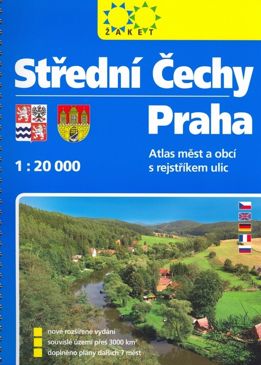 Střední Čechy, Praha atlas měst a obcí s rejstříkem ulic 1:20 000