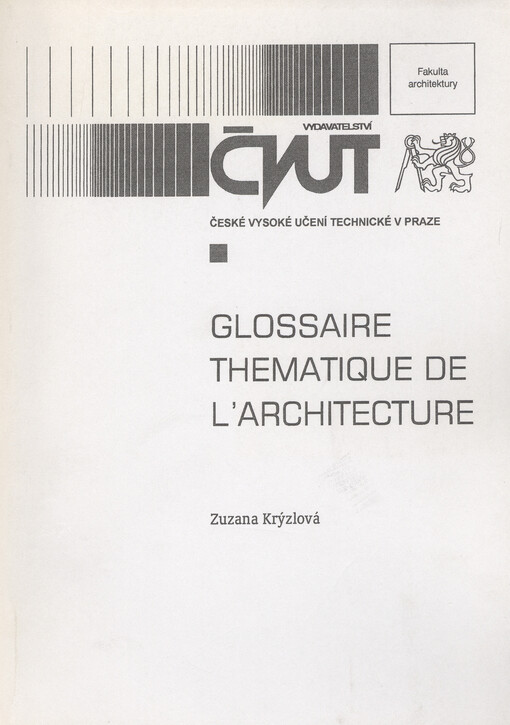 Glossaire thématique de l'architecture