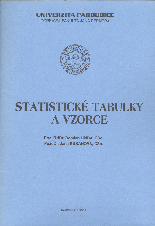 Statistické tabulky a vzorce