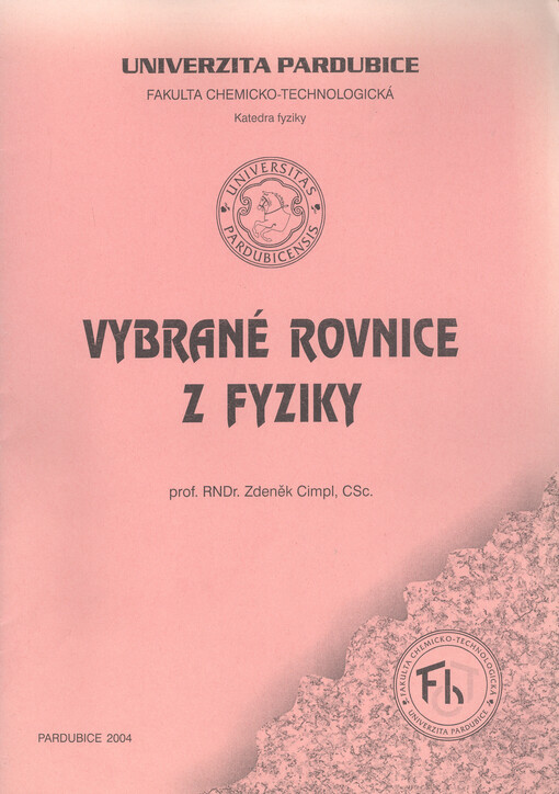 Vybrané rovnice z fyziky