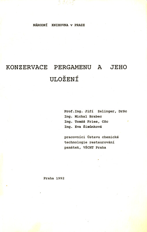 Konzervace pergamenu a jeho uložení