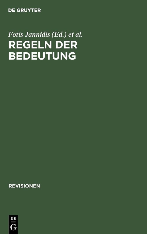 Regeln der Bedeutung : zur Theorie der Bedeutung literarischer Texte
