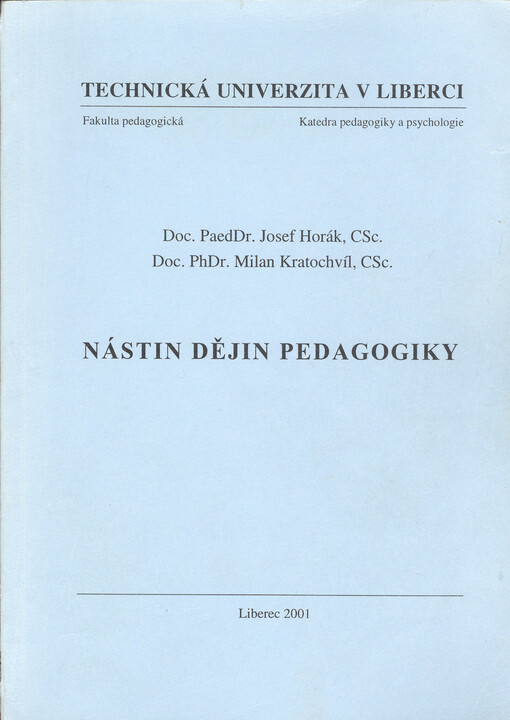 Nástin dějin pedagogiky