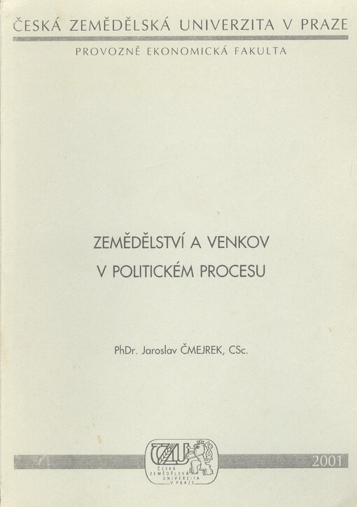 Zemědělství a venkov v politickém procesu