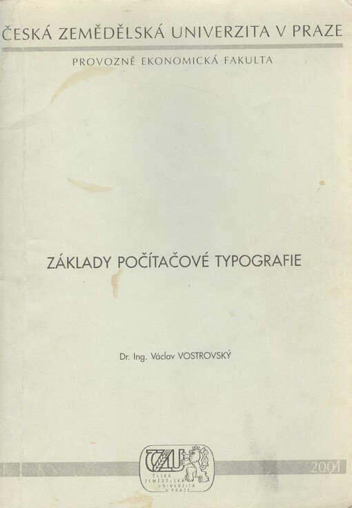 
  Základy počítačové typografie
  