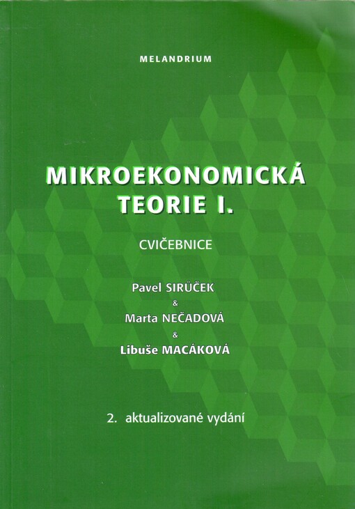 Mikroekonomická teorie. I., Cvičebnice