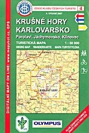Krušné hory, Karlovarsko Porolaví, Jáchymovsko, Klínovec : turistická mapa 1:50 000
