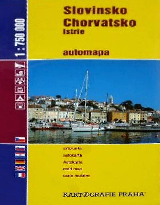 Slovinsko Chorvatsko : Istrie : automapa 1:750 000