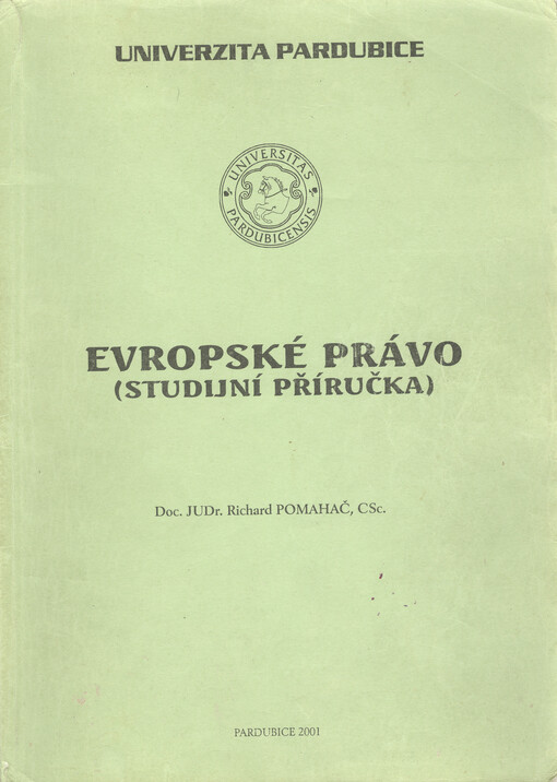 Evropské právo : (studijní příručka)
