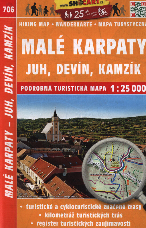 Malé Karpaty : juh, Devín, Kamzík : podrobná turistická mapa 1:25 000