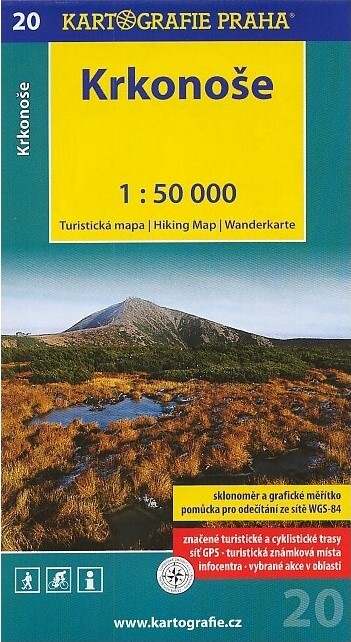 Krkonoše turistická mapa 1:50 000 : značené turistické a cykloturistické trasy