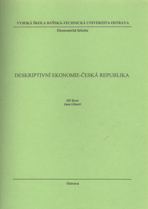 Deskriptivní ekonomie - Česká republika