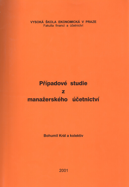 Případové studie z manažerského účetnictví