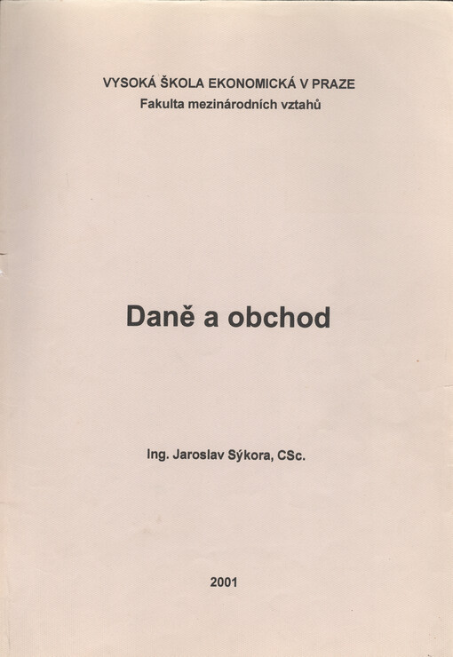 Daně a obchod
