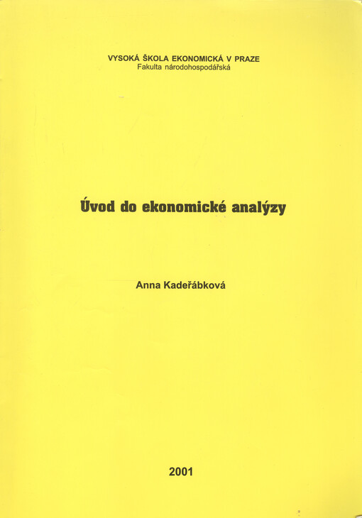 Úvod do ekonomické analýzy