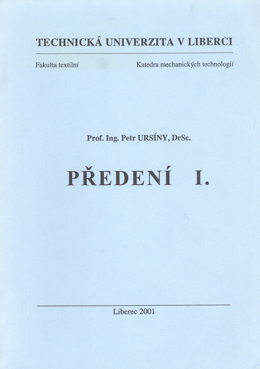 Předení. I.