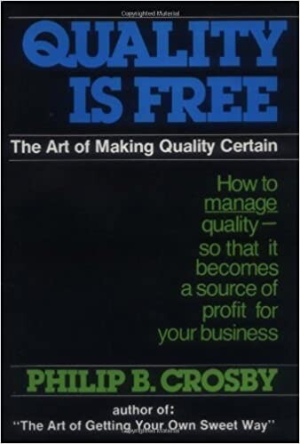 Quality is free : the art of making quality certain