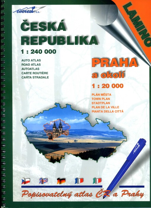 Autoatlas Česká republika 1:240 000 Praha 1:20 000