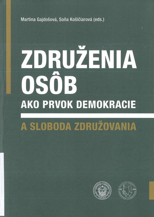 Združenia osôb ako prvok demokracie a sloboda združovania