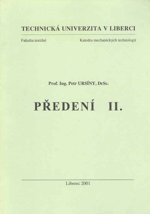 Předení. II.