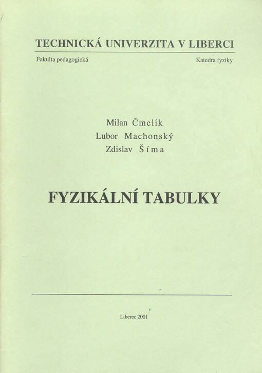 Fyzikální tabulky