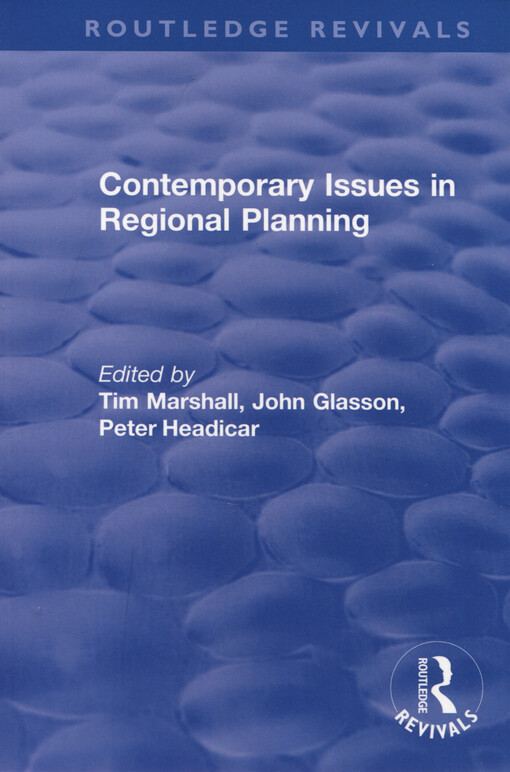 Contemporary issues in regional planning